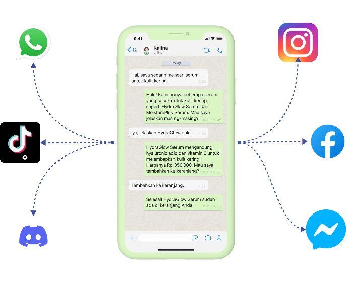 AI Agent Multichannel,  Whatsapp, Facebook, Instagram